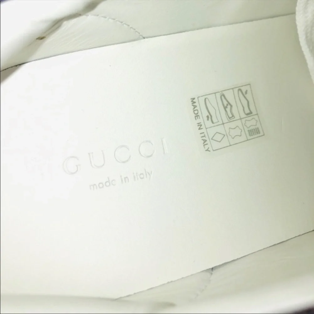 Gucci Ace Interlocking G Logo GG Leather Sneakers Size 35 - Picture 7 of 14